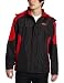 Zip front color blocked ski jacket