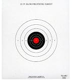 National Target Single Bull Red Center Air Pistol Target (25')