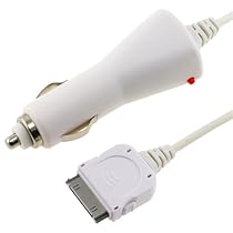 Car Charger for Apple iPod iPhone 3G 3GS (White)