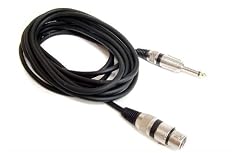 Microphone Lead: 5m / 16ft long XLR to Jack Unbalanced Professional Mic Lead