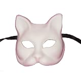 Venice Buys Venetian Masks Blank Gatto Grezzo Cat Venetian Masquerade Mask White