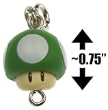 1-Up Mushroom ~0.75" Mini Figure - New Super Mario Bros Wii Zipper Pull/Charm Series (Japanese Import)IMAGE