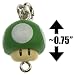 1-Up Mushroom ~0.75" Mini Figure - New Super Mario Bros Wii Zipper Pull/Charm Series (Japanese Import)_s-1