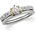 14K Two Tone Gold Diamond Bridal Engagement Ring (0.25 ctw, G-H, SI1)