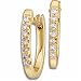 0.50 Ct.T.W. Round Brilliant Cut Diamonds, 14Kt. Yellow Gold. Diamond Hoop Fashion Earrings