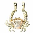 Tricolor Cancer Zodiac Charm Pendant