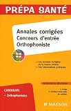 Annales corrig�es Concours d'entr�e Orthophoniste