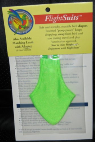X-Wide Light Green Avian Fashions Flightsuit (Bird Diaper) w/Liners