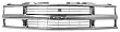 Chevrolet 1994-1999 Suburban / Tahoe Grille, OE Replacement CHROME/BLACK Dual Sealed Beam & Composite Headlight Performance