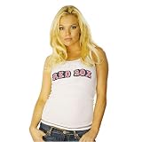 Boston Red Sox Women's Swarovski Crystal Necklace Tank Top By Majestic Threads