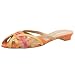 Miu Miu Women's Leather Peep Toe Slide, Mandarino/Fuxia, Size 37