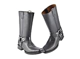 Square Motorcycle Riding Boots By Siete Leguas - Black - Cowhide Leather - Handmade - Sizes From 7.5 to 12.5