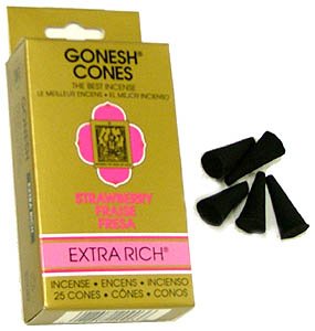 Gonesh ~ Incense Cones ~ Strawberry [Misc.]