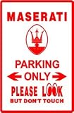 MASERATI PARKING sports car show auto sign