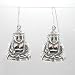 Sitting Buddha Earrings in Sterling Silver, #8559