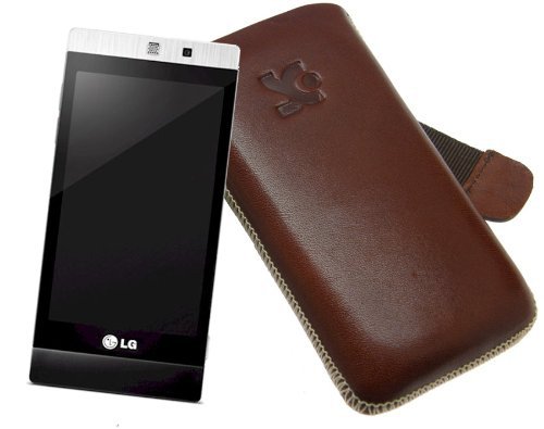 Suncase Ledertasche f&uuml;r LG GD880 Braun Preisvergleich