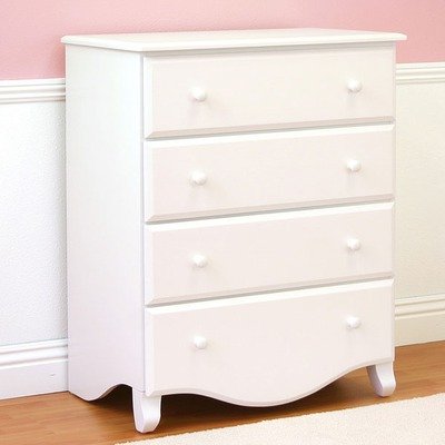 Amelia 4-Drawer Dresser in White