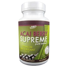 Acai Berry Supreme Extract Fruit Capsules- Powerful Antioxidant- 1200mg Per Serving- 60 Capsules