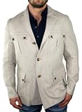 COLE HAAN Military Safari Linen Blazer Sportcoat Mens Jacket