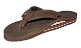 Rainbow Sandals - Mens Premier Leather Double Stack Expresso Size X-Large (11 - 12 )