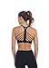 American Fitness Couture Women's DTLA Criss Cross Strappy Back Sports Bra
