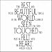 The Best And Most Beautiful Things- Helen Keller , 4x4