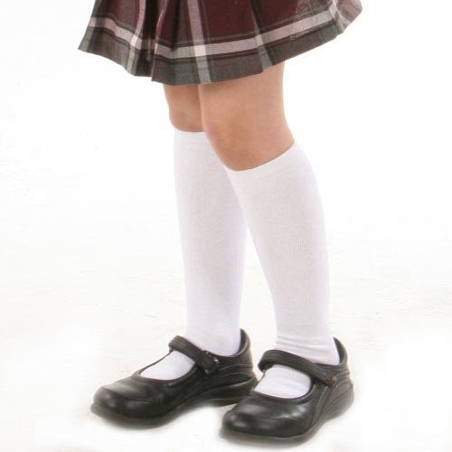Angelina Girls Cotton 12 Pair Knee High Socks