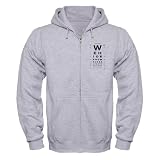 Artsmith, Inc. Zip Hoodie Optometrist Opthamologist Eye Chart