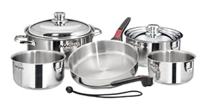 Magma 10 Piece Gourmet Nesting Stainless Steel Cookware Set