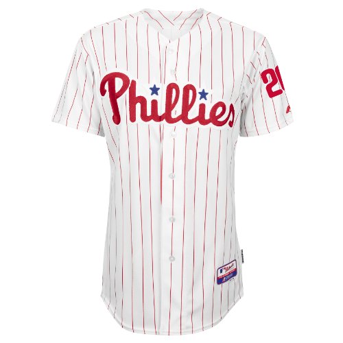 MLB Men's Philadelphia Phillies Jimmy Rollins Six Button Cool Base Authentic Road Jersey (Road Gray, 44/Large)