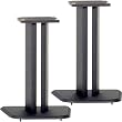 Black Satin Wood Speaker Stands