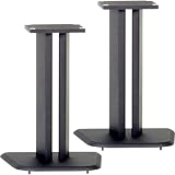 Black Satin Wood Speaker Stands