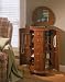 Jewelry : French Cherry Half Round Jewelry Armoire Cabinet