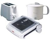 George Foreman GR19BWHPT Back-to-School Pack, with Grill, Hot Pot, and Toaster