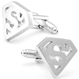 Classic Silver Superman Cufflinks-CL-0104