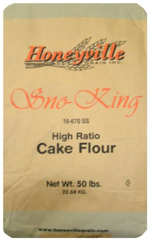 Bleached Sno-King Cake Flour - Bulk 50 Pound Bag by Honeyville Grain