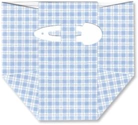 Baby Shower Invitations - Blue Plaid Diapers