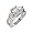 Elegant Past, Present, Future 3 Stone Engagement Ring, 5