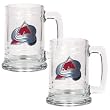 Colorado Avalanche 2pc 15oz Glass Tankard Set- Primary Logo NHL Hockey