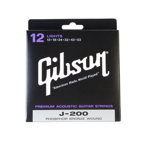Gibson Gear SAG-J200L Phosphor Bronze Acoustic Guitar Strings, Light On Sale