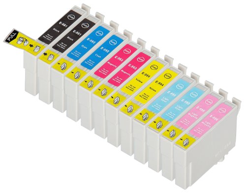 Blake Printing Supply Remanufactured Ink Cartridge Replacement for EPSON 98, 99 (T0981) (2x Black, 2xCyan, 2x Yellow, 2x Magenta, 2x Light Cyan, 2x Light Magenta, 12-Pack)