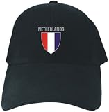 CAPS BLACK EMBROIDERY  SHIELD NETHERLANDS ANTILLES 