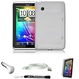 White Cover Protective Slim Durable Silicon Skin Case for HTC Flyer 3G WiFi ....