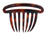CARAVAN DOUBLE RIM FRENCH TWIST COMB SHELL OR BLACK