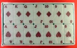 Poker Domino Marbleized Professional White/Red size set of 54
