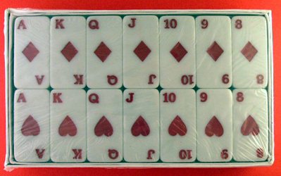 Childrens Toyshop  Toys : Poker Domino Marbleized Professional White/Red size set of 54