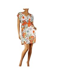 V-neck Polyester General Print Short Sleeves Empire   Waistline Summer  Dress