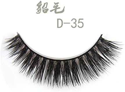 NEW D-35 luxurious 100% Real Mink Thick Cross False eyelashes fake eye lashes makeup