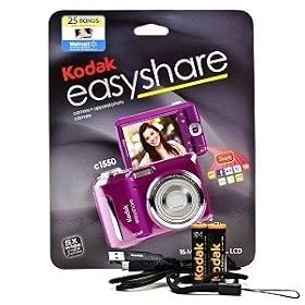 Kodak EasyShare C1550 16MP 5x Optical Zoom HD Digital Camera - PINK,