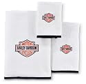 White Harley Davidson 3Pc Bath Towel Set